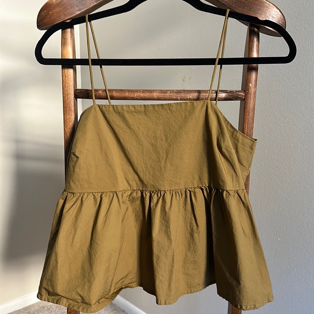 A new day olive tank top